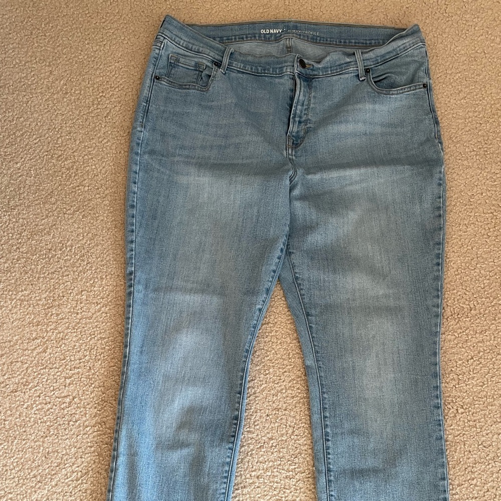 Old navy curvy mid rise jeans.